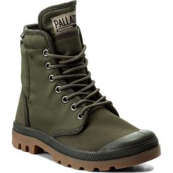 Trapery PALLADIUM - Pampa Solid Ranger Tp 75564-368-M Army Green/Beluga. Zielone buty zimowe męskie Palladium, z materiału, bez zapięcia. W wyprzedaży za 289.00 zł.