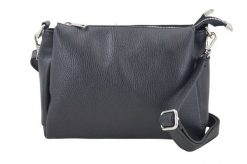 Minimalistyczna listonoszka ze skóry BARBERINI'S czarna 951-1. Czarne shopper bag damskie Barberinis, bez wzorów, z lakierowanej skóry, małe, lakierowane, bez dodatków. Za 239.99 zł.