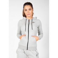 Pixley Bluza z kapturem zapinana na suwak - Szary. Szare bluzy sportowe damskie GORILLA WEAR, xs. Za 212.00 zł.
