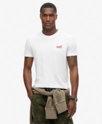 Koszulka Superdry Essential Logo Emb. Białe t-shirty damskie Superdry., uniwersalny, bez wzorów, z bawełny, bez kołnierzyka. Za 321.99 zł.