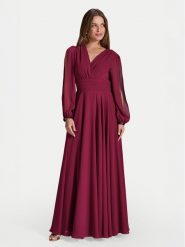 Swing Sukienka wieczorowa 5AI17100 Bordowy Regular Fit. Czerwone sukienki damskie Swing, bez wzorów, z syntetyku, wizytowe, bez kołnierzyka, bez ramiączek. Za 789.99 zł.