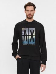 Armani Exchange Bluza 3DZMJE ZJZDZ 1200 Czarny Regular Fit. Czarne bluzy bez kaptura męskie Armani Exchange, m, z syntetyku. Za 299.99 zł.
