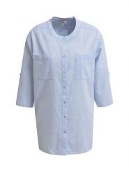 Milano Italy Bluzka w kolorze błękitnym rozmiar: 46. Niebieskie bluzki damskie Milano Italy, bez wzorów, bez kołnierzyka, bez ramiączek. Za 173.99 zł.