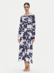 DKNY Sukienka koszulowa YI00052 Granatowy Regular Fit. Niebieskie sukienki damskie DKNY, m, bez wzorów, z wiskozy, bez kołnierzyka, bez ramiączek, koszulowe. Za 369.99 zł.