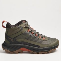 Buty męskie Merrell Speed Strike 2 Mid GTX. Zielone buty trekkingowe męskie MERRELL, bez zapięcia, trekkingowe. Za 559.99 zł.