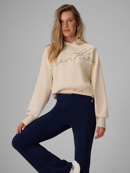4F Bluza dresowa regular z kapturem damska - kremowa S. Brązowe bluzy z kapturem damskie 4f, s, z dresówki. Za 159.99 zł.
