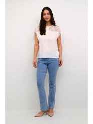 Cream Bluzka w kolorze białym rozmiar: 40. Białe bluzki damskie Cream, bez wzorów, z koronki, bez kołnierzyka, bez ramiączek. Za 83.62 zł.