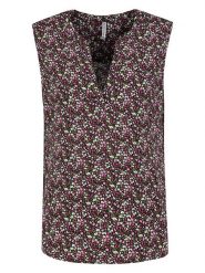 Fresh Made Bluzka w kolorze czarno-różowym rozmiar: XXL. Czarne bluzki damskie Fresh Made, xxl, bez wzorów, z wiskozy, bez kołnierzyka, bez ramiączek. Za 32.90 zł.