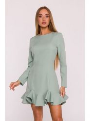 Made of emotion Sukienka w kolorze miętowym rozmiar: XL. Zielone sukienki damskie Made Of Emotion, xl, bez wzorów, bez kołnierzyka, bez ramiączek, mini. Za 279.99 zł.