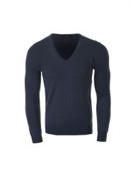 Antony Morato Sweter V-Neck | MMSW00215 | Mężczyzna | Granatowy. Niebieskie swetry męskie Antony Morato, m, bez wzorów, z dzianiny, bez kołnierzyka. W wyprzedaży za 99.00 zł.