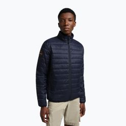 Kurtka puchowa męska Napapijri. Niebieskie kurtki męskie Napapijri, l, bez wzorów, z puchu, bez kaptura. Za 339.99 zł.