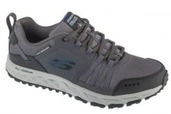 Buty trekkingowe męskie, Escape Plan. Szare buty trekkingowe męskie Skechers, z materiału, przed kostkę, bez zapięcia, trekkingowe. Za 299.99 zł.