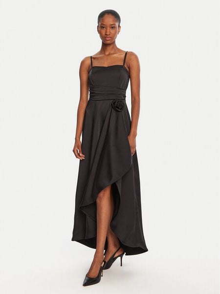 Rinascimento Sukienka koktajlowa CFC0125211003 Czarny Regular Fit. Czarne sukienki damskie RINASCIMENTO, s, bez wzorów, z syntetyku, wizytowe, bez kołnierzyka, bez ramiączek. Za 439.99 zł.