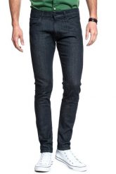 WRANGLER SPODNIE MĘSKIE BRYSON MASCOT BLUE W14XWF514 112126758. Niebieskie spodnie materiałowe męskie Wrangler, bez wzorów, z jeansu. W wyprzedaży za 119.99 zł.