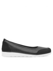 Clara Barson Baleriny WYL3650-1 Czarny. Czarne baleriny damskie Clara Barson, bez wzorów, ze skóry, bez obcasa. Za 79.99 zł.