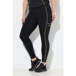 Damskie Legginsy sportowe neonowe szwy kieszenie z recyklingu. Czarne legginsy damskie Ulla Popken, plus size, bez wzorów, z elastanu. Za 239.99 zł.