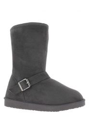 Blackfield Botki zimowe "Cooper" w kolorze szarym rozmiar: 40. Szare botki damskie Blackfield, na zimę, z materiału, z okrągłym noskiem, bez obcasa, bez zapięcia. Za 78.47 zł.