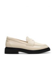 Clarks Skórzane mokasyny "Splend Edge" w kolorze kremowym rozmiar: 42. Brązowe mokasyny damskie Clarks. Za 232.78 zł.