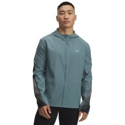 Bluza z kapturem Under Armour Velociti Storm. Czarne bluzy sportowe męskie Under Armour, l, z materiału. Za 314.50 zł.