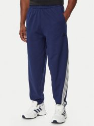 Adidas Spodnie dresowe Adidas Kit 3-Stripes Regular Cuffed KW2365 Niebieski Regular Fit. Niebieskie spodnie dresowe męskie Adidas, bez wzorów, z bawełny. Za 279.99 zł.