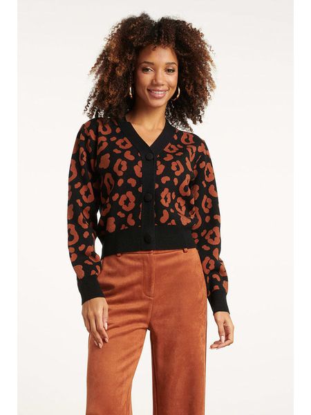 Smashed Lemon Sweter w kolorze czarnym rozmiar: XXL. Czarne kardigany damskie Smashed Lemon, xxl, bez wzorów. Za 126.99 zł.