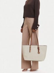 MICHAEL Michael Kors Torebka Quinn 30T5GQNT9B Kremowy. Białe torebki klasyczne damskie MICHAEL Michael Kors, bez wzorów, ze skóry, bez dodatków. Za 789.99 zł.