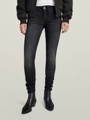 G-Star Dżinsy - Skinny fit - w kolorze antracytowym rozmiar: W26/L30. Czarne jeansy damskie G-Star. Za 196.88 zł.