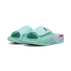 Klapki unisex PUMA x HYROX NITROcat PUMA. Fioletowe klapki damskie Puma, bez wzorów, bez obcasa, na płaskiej podeszwie. Za 349.00 zł.
