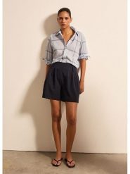 STEFANEL Koszula w kolorze błękitnym rozmiar: XS. Niebieskie koszule damskie Stefanel, xs, bez wzorów, z bawełny, bez kołnierzyka, bez ramiączek. Za 130.99 zł.