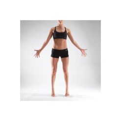 Szorty do tańca nowoczesnego damskie czarne. Czarne spodenki sportowe damskie DOMYOS, s, z bawełny, na fitness i siłownię. Za 24.99 zł.