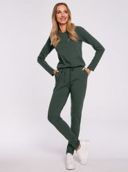 Made of emotion Kombinezon w kolorze ciemnozielonym rozmiar: L. Zielone kombinezony damskie Made Of Emotion, l, bez wzorów, bez kołnierzyka, bez ramiączek. Za 179.99 zł.