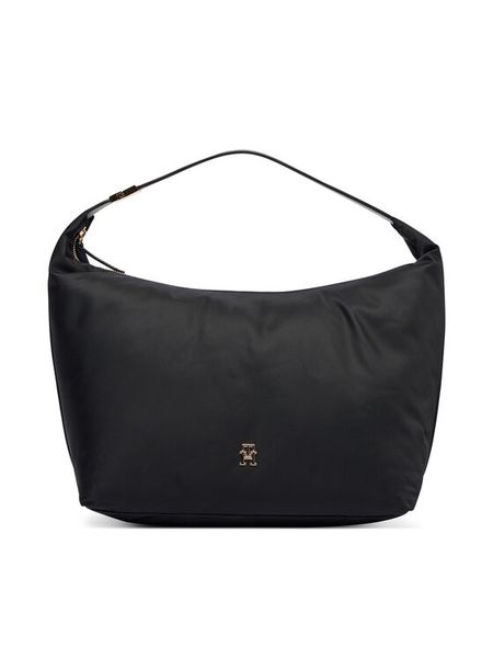 Tommy Hilfiger Torebka Th Go Hobo Nylon AW0AW18229 Czarny. Czarne torebki klasyczne damskie Tommy Hilfiger, bez wzorów, z nylonu, bez dodatków. Za 569.99 zł.