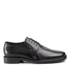Półbuty Geox. Czarne buty wizytowe męskie Geox, bez zapięcia. Za 309.99 zł.