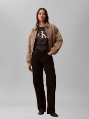 Calvin Klein Jeans Sweter - wrzosowy Kobiety Bawełna szary, S. Fioletowe swetry klasyczne damskie Calvin Klein Jeans, s, z bawełny, bez kołnierzyka. Za 229.95 zł.