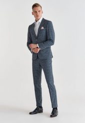 PAKO LORENTE – Spodnie męskie garniturowe P21WF-6G-066-S. Szare spodnie wizytowe męskie Pako Lorente, z elastanu. Za 99.99 zł.