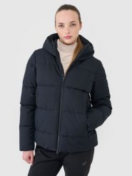 4F Kurtka narciarska membrana NeoDry 5000 damska - czarna XXL. Czarne kurtki damskie 4f, m, bez wzorów, z dzianiny, z kapturem, narciarskie. W wyprzedaży za 349.99 zł.