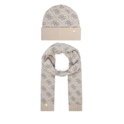 Zestaw szalik i czapka Guess. Białe czapki zimowe damskie Guess. Za 294.99 zł.