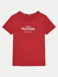 Tommy Hilfiger T-Shirt KB0KB09356 M Czerwony Regular Fit. Czerwone t-shirty chłopięce Tommy Hilfiger, bez wzorów, z bawełny, bez ramiączek. Za 69.99 zł.