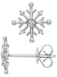 Unbekannt Złote kolczyki-wkrętki z diamentami rozmiar: onesize. Szare kolczyki damskie Unbekannt, z diamentem, złote. Za 848.99 zł.