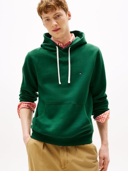 Tommy Hilfiger sweter z kapturem Mężczyźni Materiał dresowy zielony, L. Zielone swetry męskie Tommy Hilfiger, l, bez wzorów, z dresówki, bez kołnierzyka. Za 449.95 zł.
