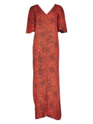 Kaffe Sukienka w kolorze pomarańczowo-czarnym rozmiar: 42. Pomarańczowe sukienki damskie Kaffe, na co dzień, bez wzorów, z wiskozy, bez kołnierzyka, bez ramiączek, maxi, proste. Za 239.99 zł.