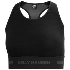 Damski biustonosz wełniany Helly Hansen Dura. Czarne biustonosze Helly Hansen, bez wzorów, z materiału. Za 276.55 zł.