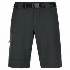 Męskie spodenki outdooroowe Kilpi JOSEPH-M. Czarne szorty męskie Kilpi, bez wzorów, z materiału. Za 161.50 zł.
