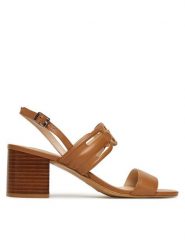 Liu Jo Sandały Sofi 02 SA5149 P0062 Brązowy. Brązowe sandały damskie Liu Jo, bez wzorów, ze skóry, bez obcasa, na słupku. Za 429.99 zł.