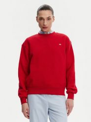 Tommy Hilfiger Bluza WW0WW45980 Czerwony Regular Fit. Czerwone bluzy bez kaptura damskie Tommy Hilfiger, m, z bawełny. Za 439.99 zł.