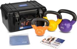 Kettlebell Fitness - Zestaw 3 szt. 2, 4, 6 kg z torbą. Fioletowe torebki klasyczne damskie VFITNESS, bez wzorów, bez dodatków. Za 338.99 zł.