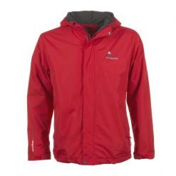 Kurtka wodoodporna Peak Mountain Cajik. Czerwone kurtki męskie Peak Mountain, bez wzorów, z softshellu, sportowe, bez kaptura. W wyprzedaży za 233.50 zł.