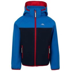 Trespass Hanbury- Kurtka softshell unisex granatowa. Niebieskie kurtki damskie Trespass, bez wzorów, z softshellu, sportowe, bez kaptura. Za 186.83 zł.