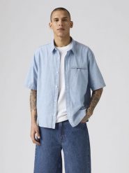 Levi's Koszula "Zandt" - Relaxed fit - w kolorze błękitnym rozmiar: L. Niebieskie koszule męskie Levi's, l, bez wzorów, z bawełny, bez kołnierzyka, bez ramiączek. Za 115.24 zł.
