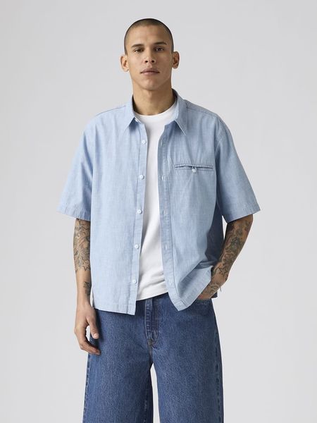 Levi's Koszula "Zandt" - Relaxed fit - w kolorze błękitnym rozmiar: L. Niebieskie koszule męskie Levi's, l, bez wzorów, z bawełny, bez kołnierzyka, bez ramiączek. Za 115.24 zł.